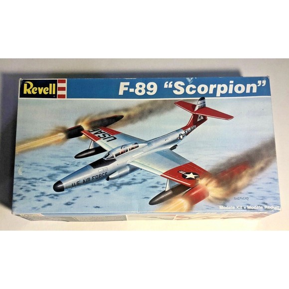 Other - 1987 REVELL, F-89 SCORPION,1:77 SCALE,Plastic Aircraft Model KIT #4352 for parts